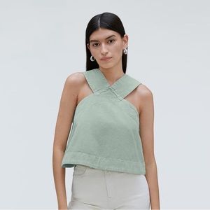 Everlane Cross Front Tank Sea Moss S